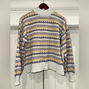 t. John’s Bay Vintage Fair Isle Sweater XL Button Back detail